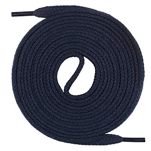 Mount Swiss Schnürsenkel flach 7mm Baumwolle – Dunkelblau 70cm – Ersatz Schuhband Sneaker Sportschuhe Freizeitschuhe Arbeitsschuhe – Unisex Damen Herren Kinder von Mount Swiss