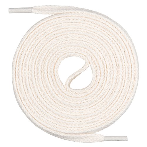 Mount Swiss Schnürsenkel flach 7mm Baumwolle – Ecru 70cm – Ersatz Schuhband Sneaker Sportschuhe Freizeitschuhe Arbeitsschuhe – Unisex Damen Herren Kinder von Mount Swiss