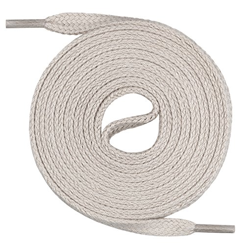 Mount Swiss Schnürsenkel flach 7mm Baumwolle – Hellbeige 120cm – Ersatz Schuhband Sneaker Sportschuhe Freizeitschuhe Arbeitsschuhe – Unisex Damen Herren Kinder von Mount Swiss