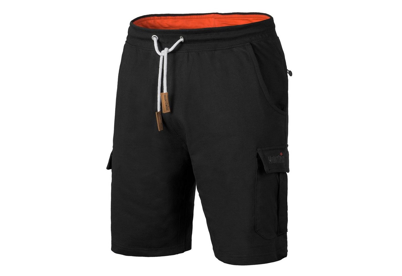 Mount Swiss Shorts Mount Swiss Kurze CARGO Freizeithose Herren (1-tlg) 2 Seitentaschen, 2 Beintaschen + 2 Gesäßtaschen mit Reißverschluss von Mount Swiss