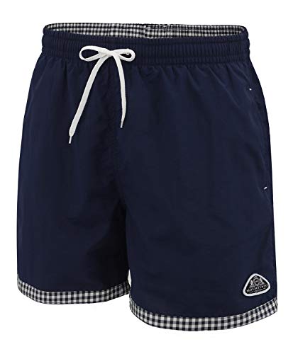 Mount Swiss hochwertige Badeshorts Lukas Herren Jungen mit Sun-Protection I Moderne Männer Badehose I Stylische Herren Shorts Schwimmen Freizeit Wassersport Beach I Farbe: Navy Blue, Gr. 3XL von Mount Swiss