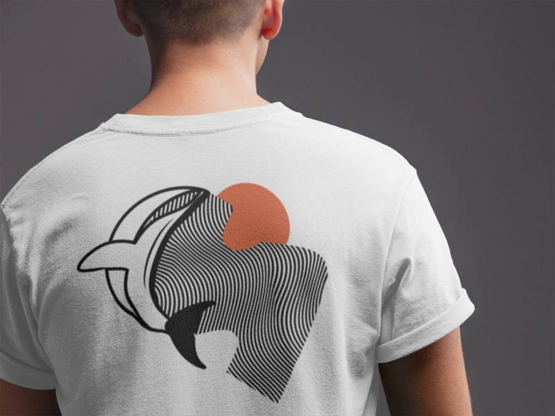 100% Organic Cotton T-Shirt - Humpback Whale 100% Organic Cotton T-Shirt - Humpback Whale von MountNWave