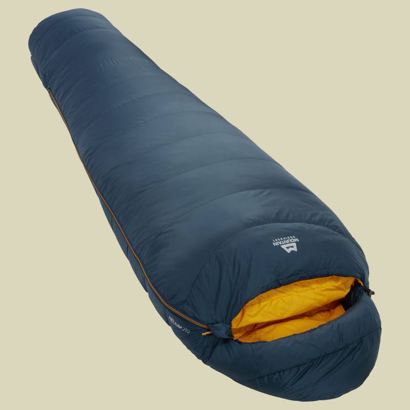Helium 250 Schlafsack Körpergröße 185 cm majolica blue,Schlafsack Reissverschluss rechts von Mountain Equipment