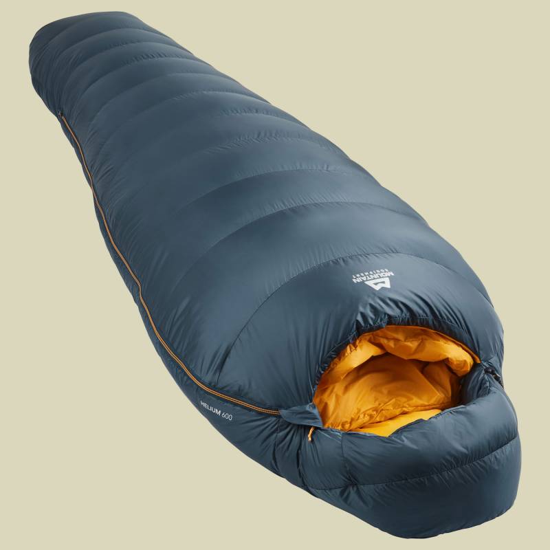 Helium 600 Schlafsack Körpergröße 185 cm cm Farbe majolica blue, Schlafsack Reissverschluss links von Mountain Equipment