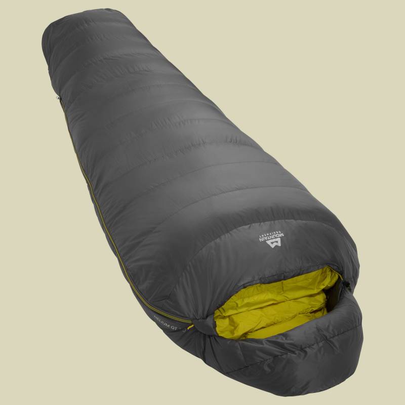 Helium GT 250 Schlafsack Körpergröße 185 cm anvil grey,Schlafsack Reissverschluss links von Mountain Equipment