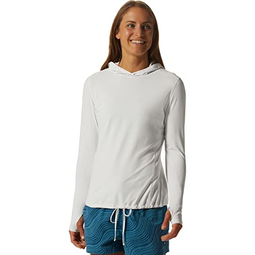 Mountain Hardwear Damen Crater Lake Langarm-Kapuzenpullover Wanderhemd, Nebelbank, X-Small von Mountain Hardwear