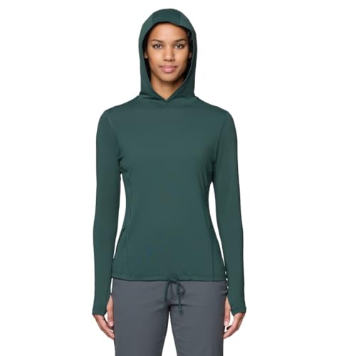 Mountain Hardwear Damen Crater Lake Langarm-Kapuzenpullover für Wandern, Camping, Rucksackreisen und Freizeitkleidung, Verve, L von Mountain Hardwear