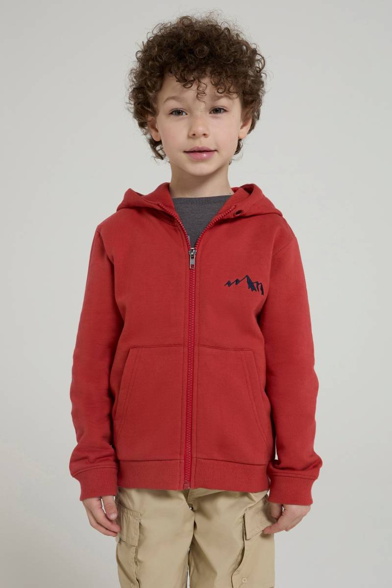 056550 CHEST EMBROIDERY KIDS FULL ZIP HOODIE - Orange von Mountain Warehouse