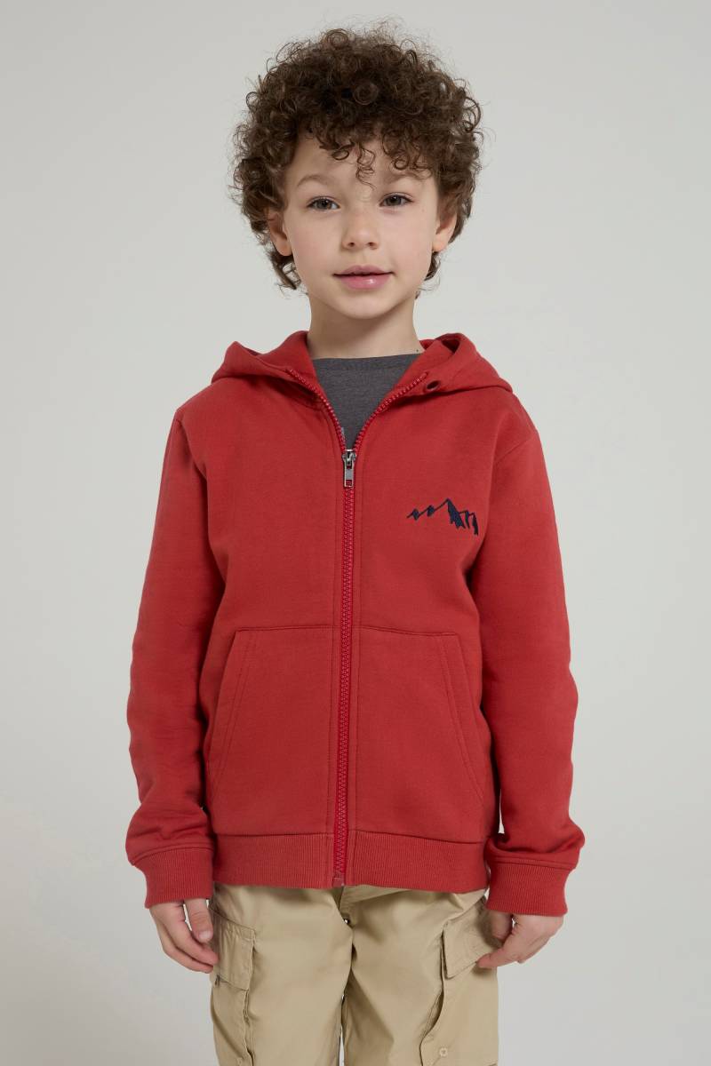 056550 CHEST EMBROIDERY KIDS FULL ZIP HOODIE - Orange von Mountain Warehouse