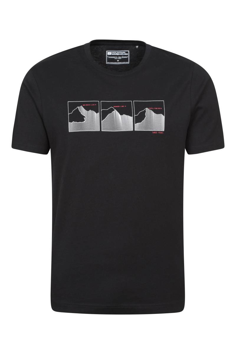 3 Peaks Herren T-Shirt - Schwarz von Mountain Warehouse