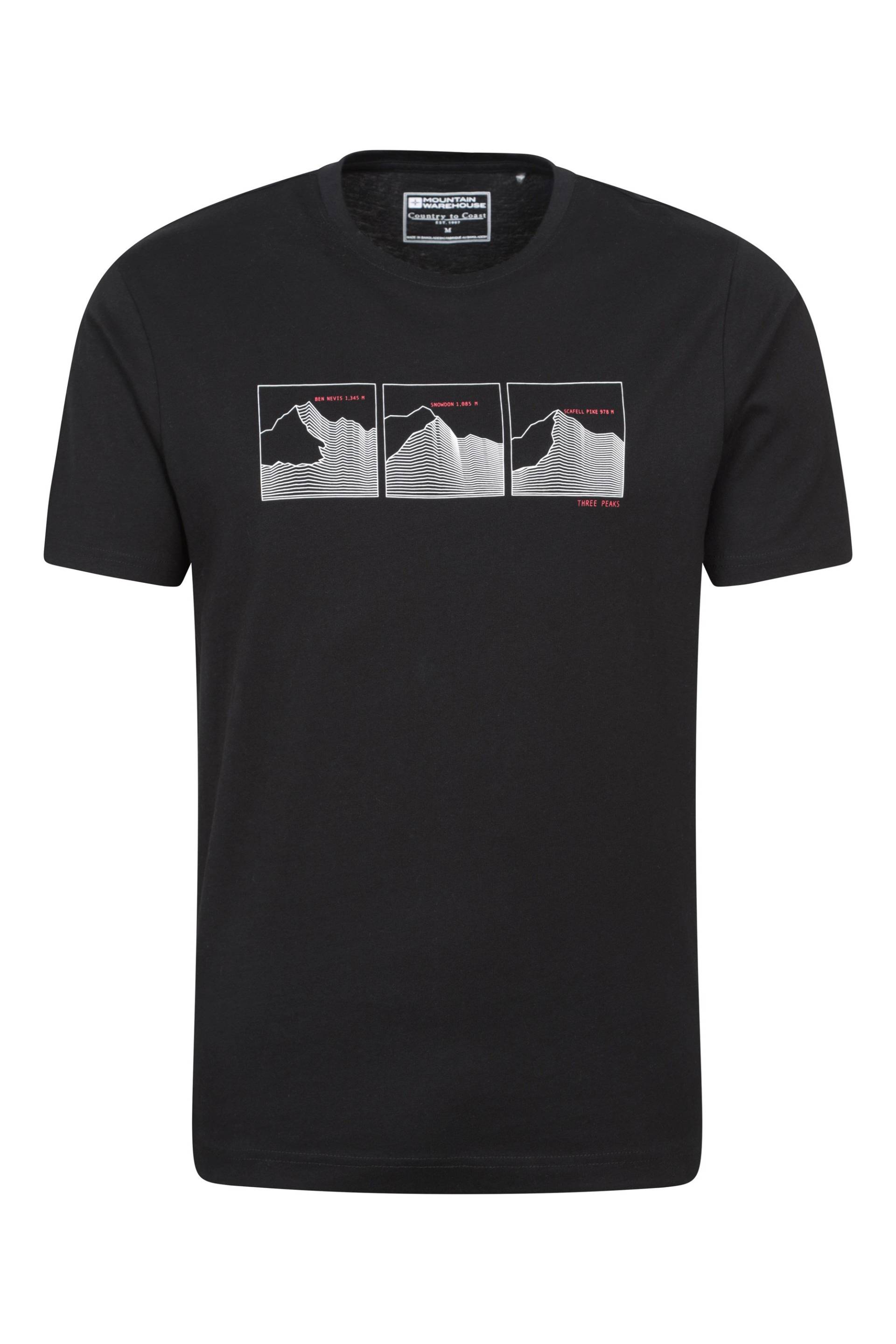 3 Peaks Herren T-Shirt - Schwarz 3 Peaks Herren T-Shirt - Schwarz von Mountain Warehouse