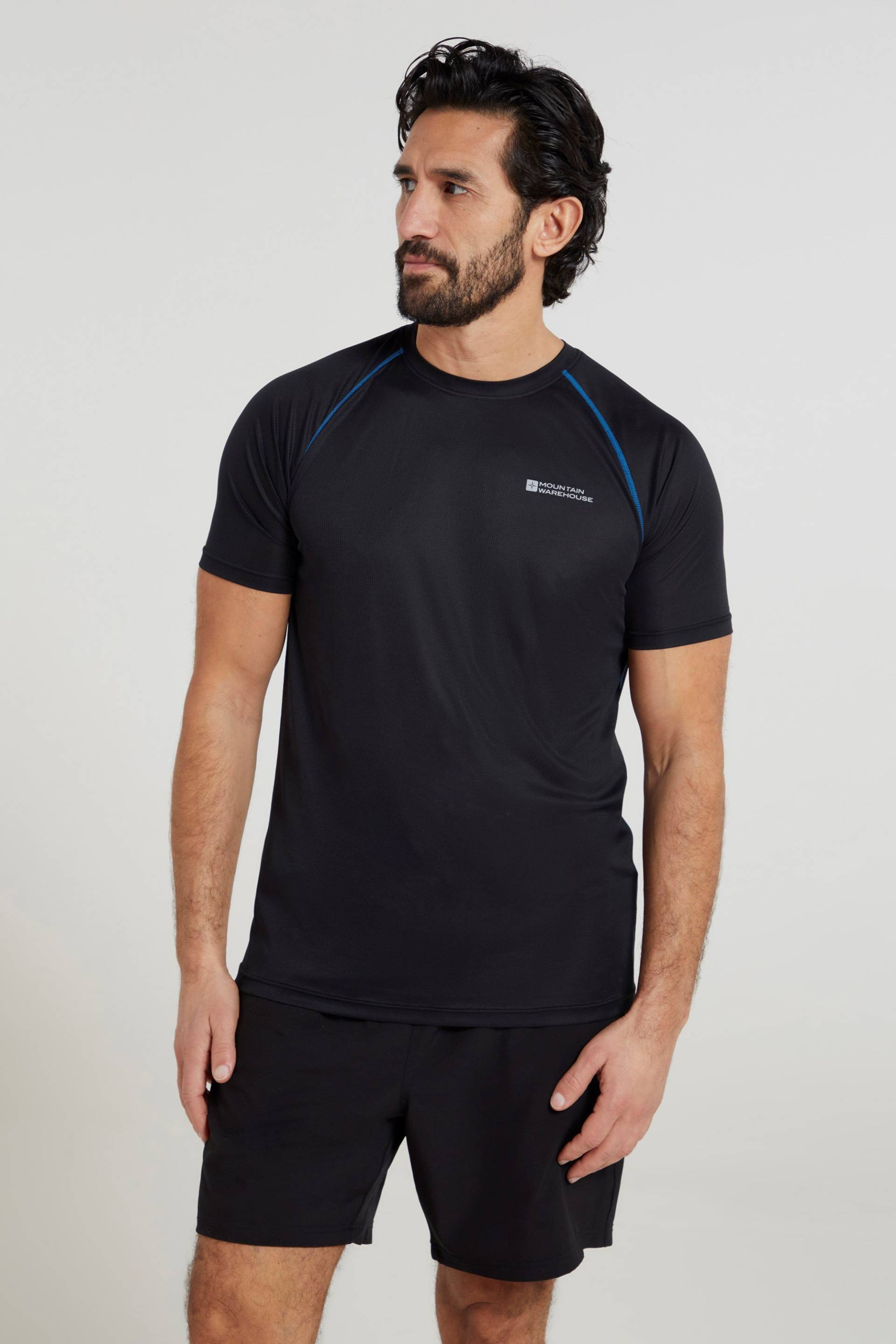 Aero II Kurzarm-Top Herren - Schwarz von Mountain Warehouse