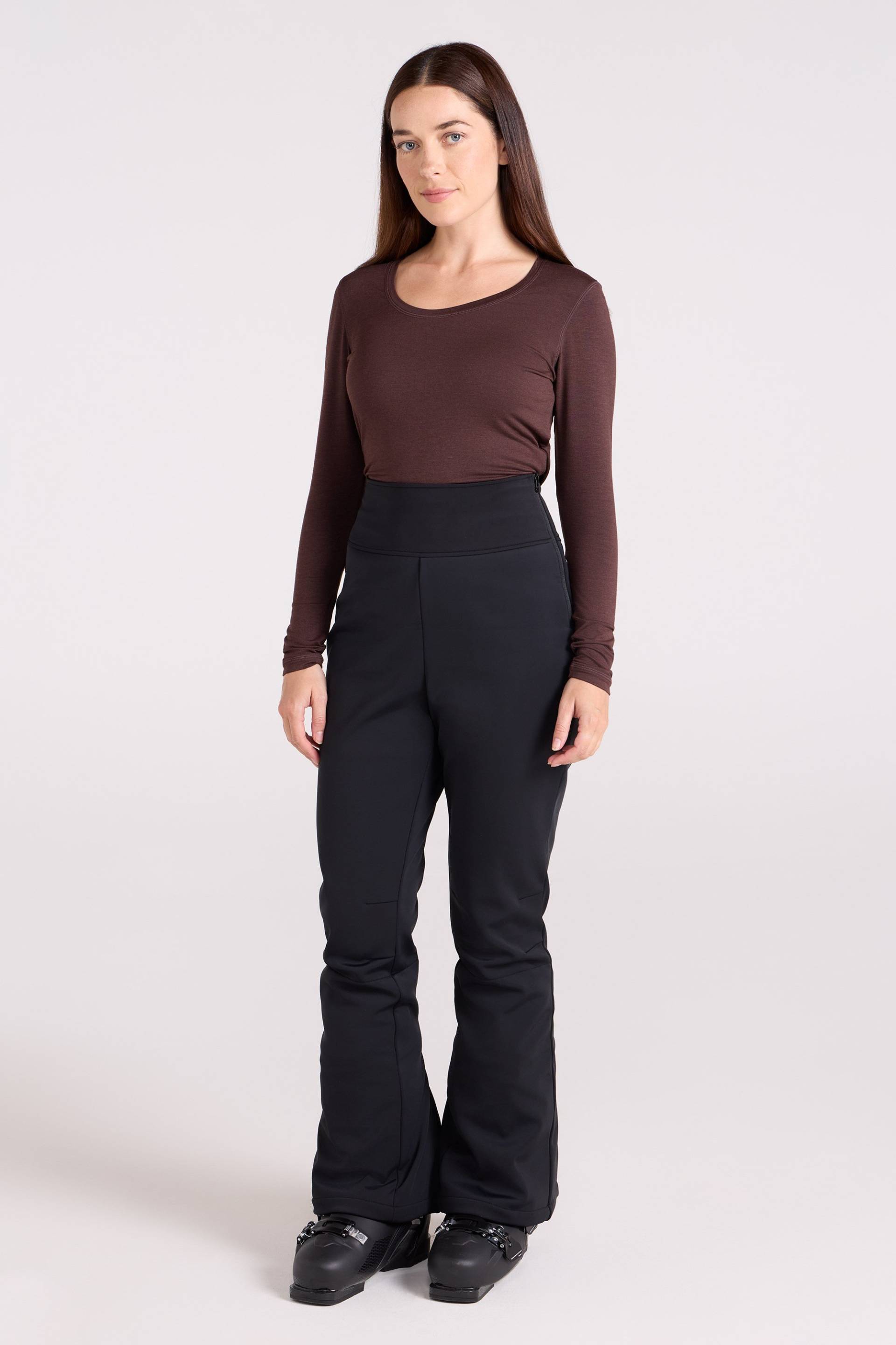 Afley Damen Ski-Leggings mit weitem Bein - Schwarz von Mountain Warehouse