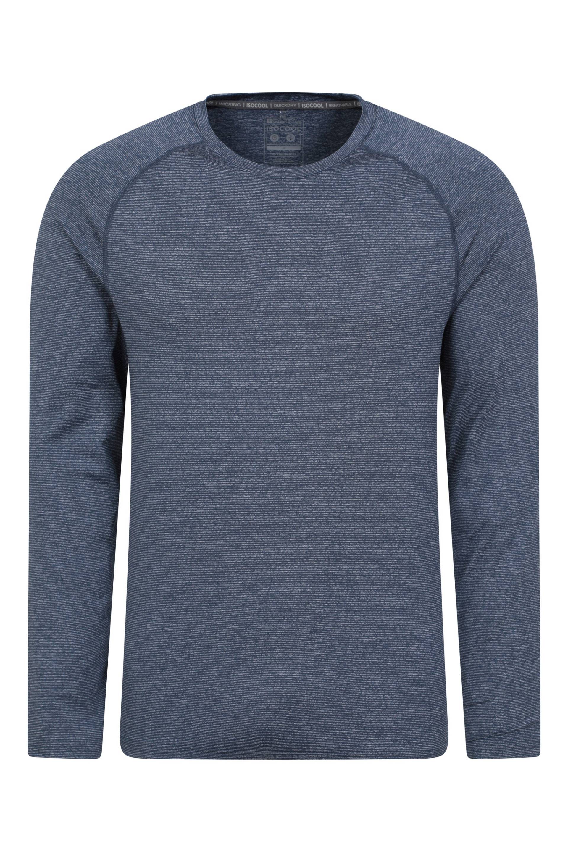 Agra IsoCool Gestreiftes Herren Langarm-Shirt - Marineblau Agra IsoCool Gestreiftes Herren Langarm-Shirt - Marineblau von Mountain Warehouse