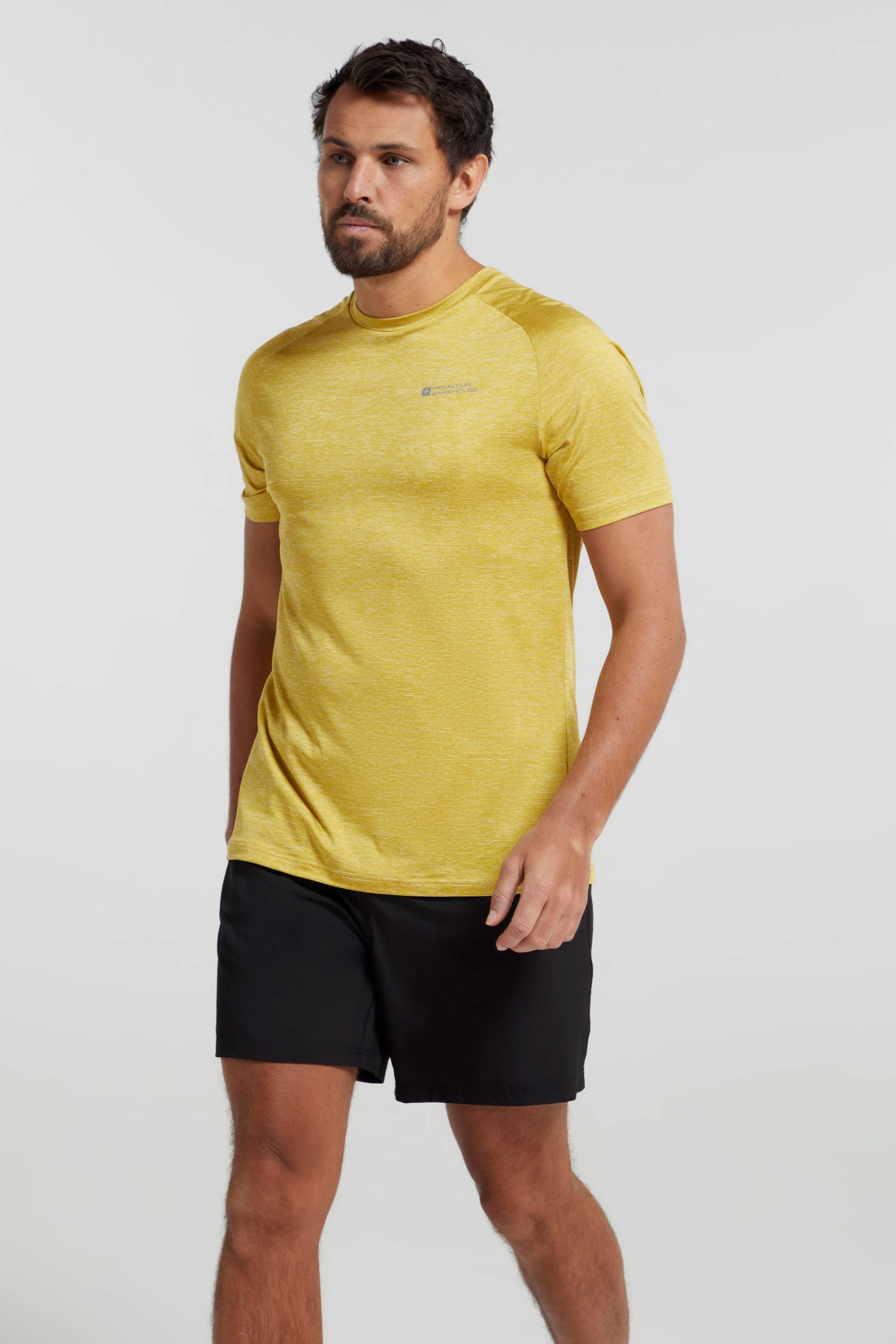 Agra IsoCool Gestreiftes Herren T-Shirt - Gelb von Mountain Warehouse