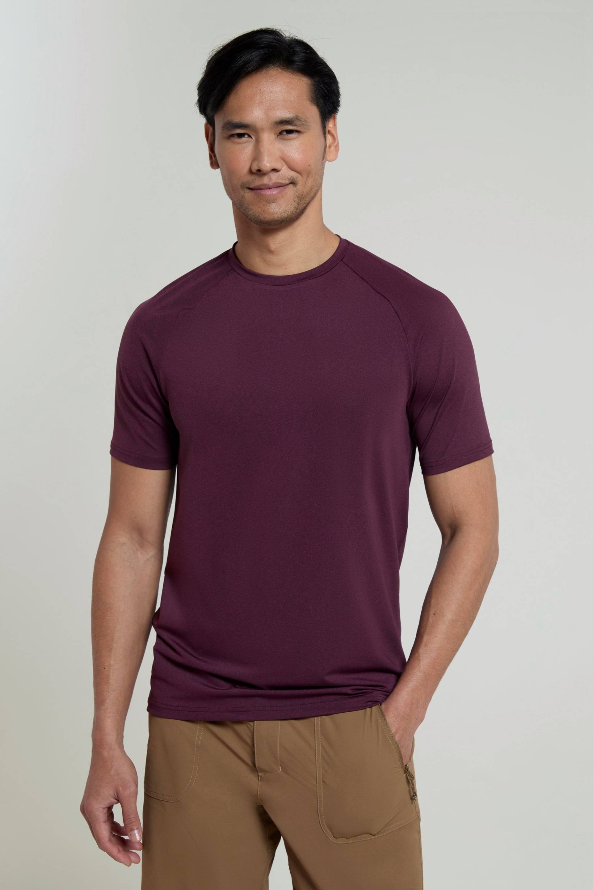 Agra Melange Herren T-Shirt - Dunkel Lila von Mountain Warehouse