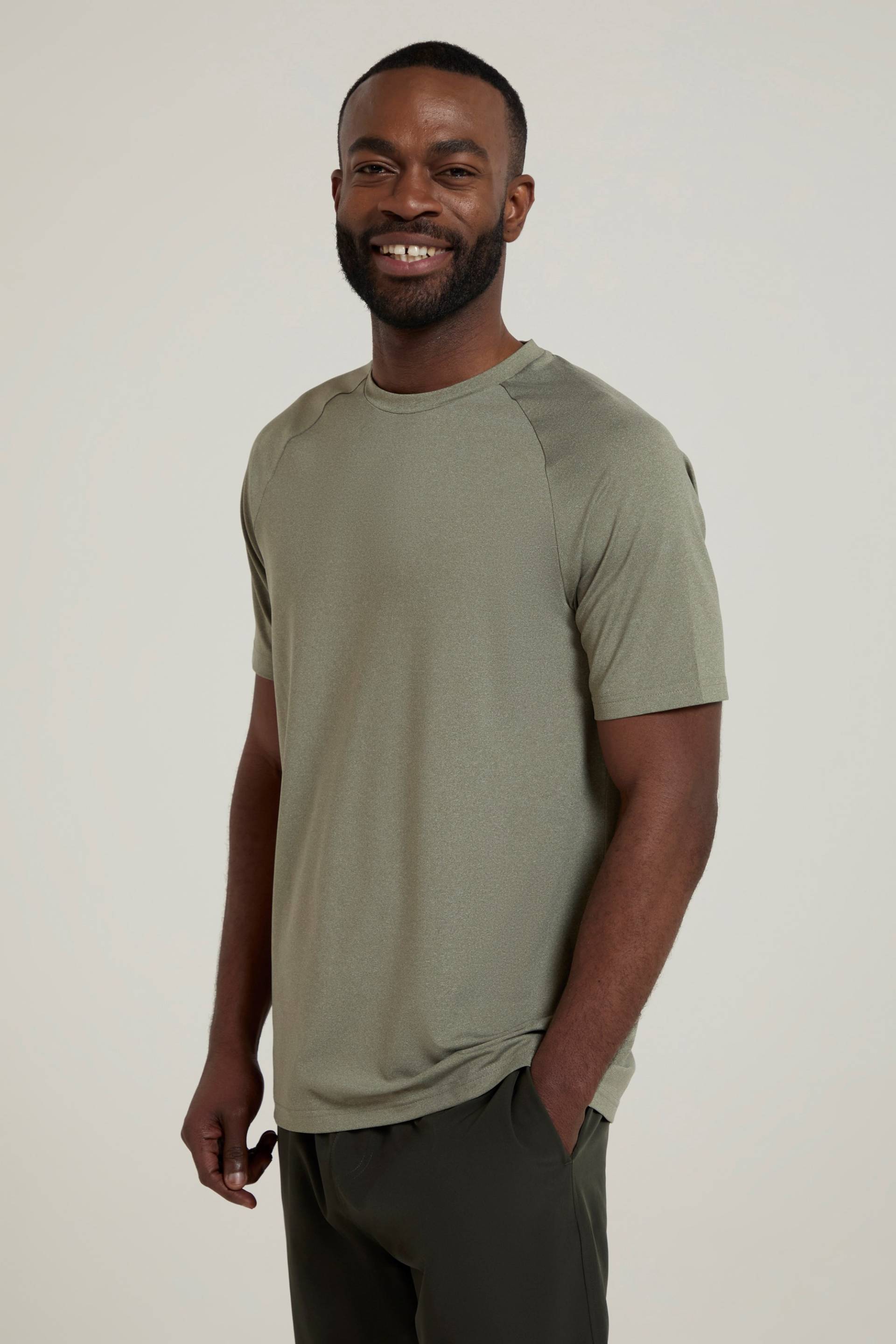 Agra Melange Herren T-Shirt - Khaki von Mountain Warehouse