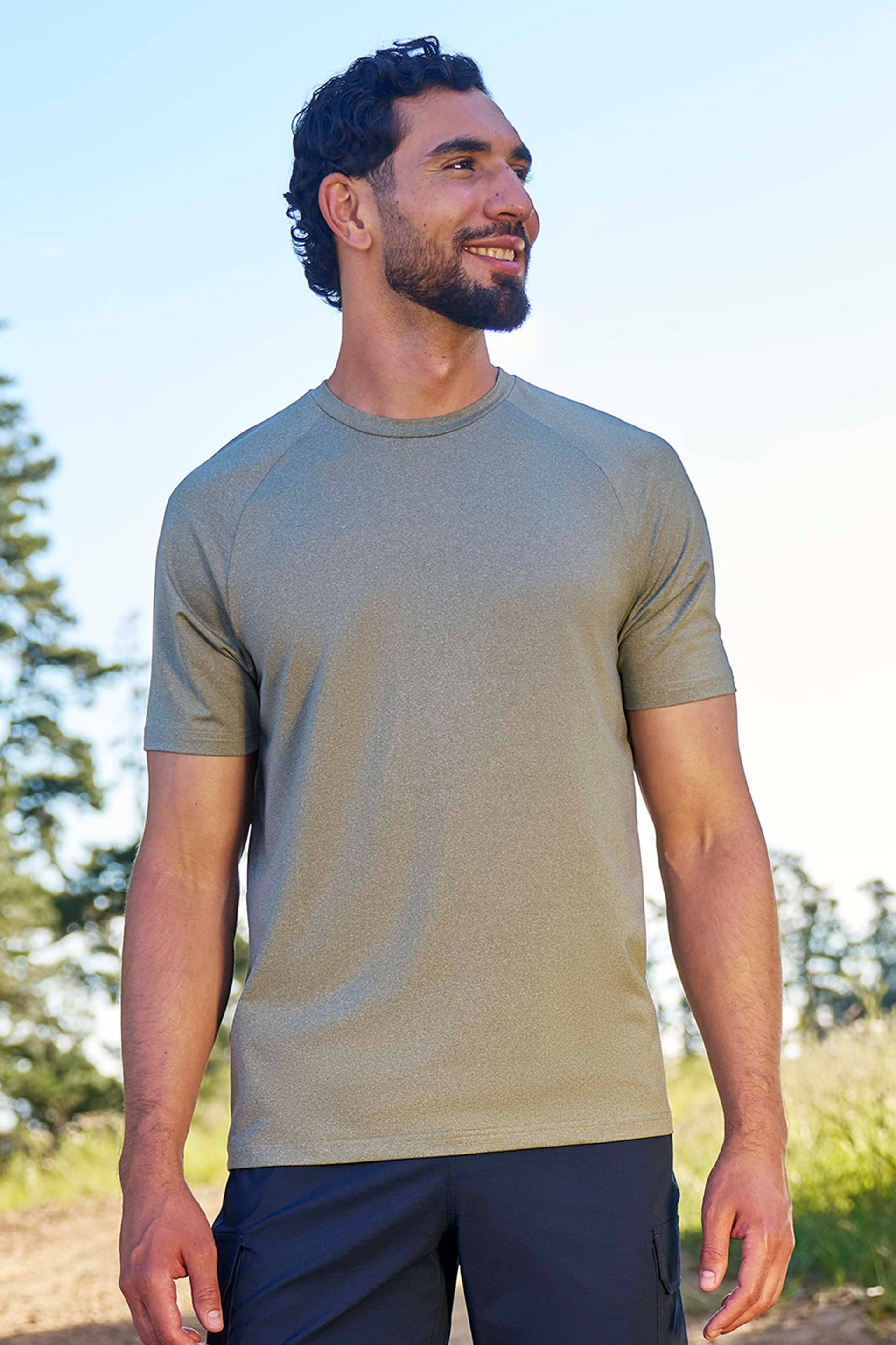 Agra Melange Herren T-Shirt - Khaki von Mountain Warehouse