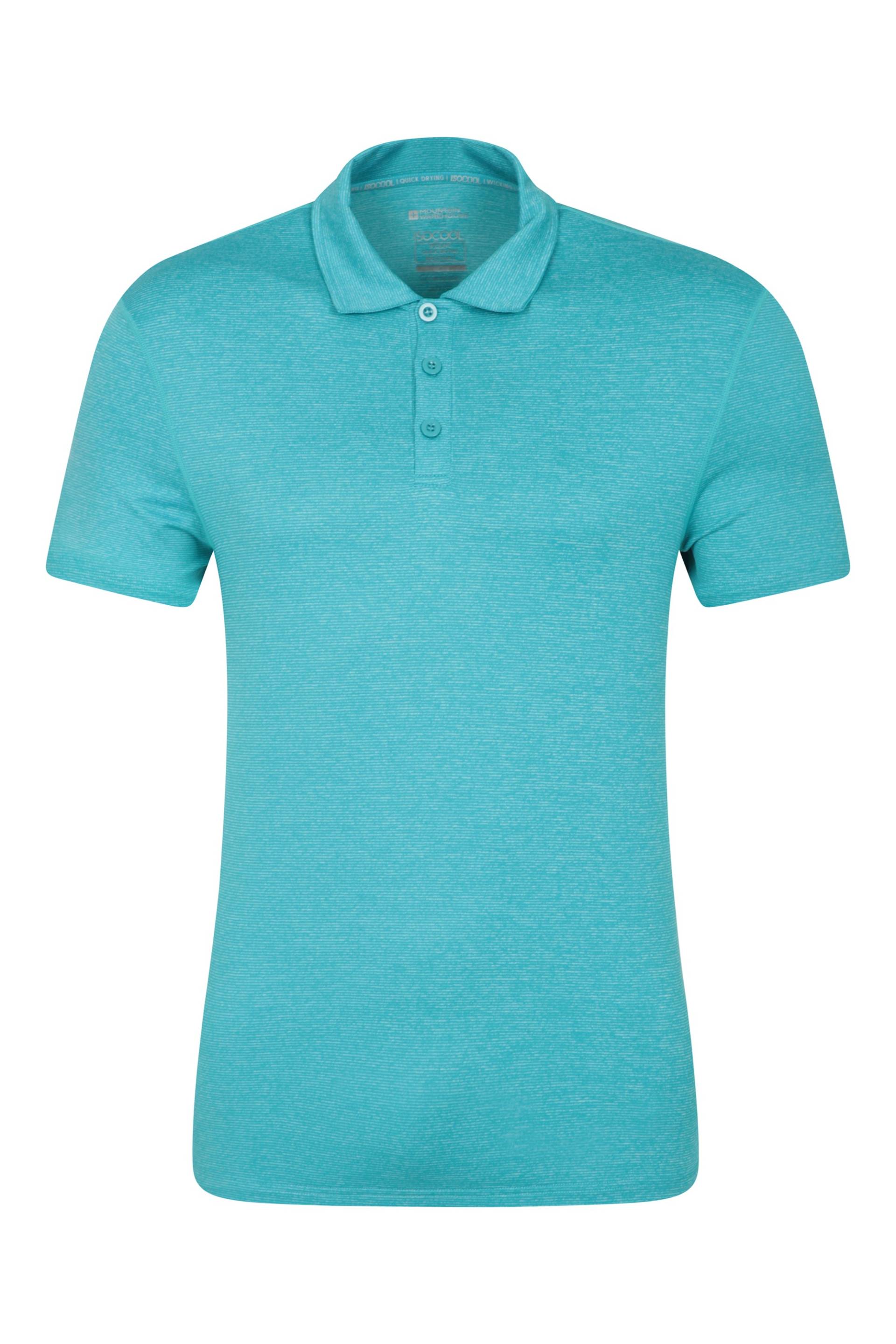 Agra Stripe Herren Polo T-Shirt  - Blau von Mountain Warehouse