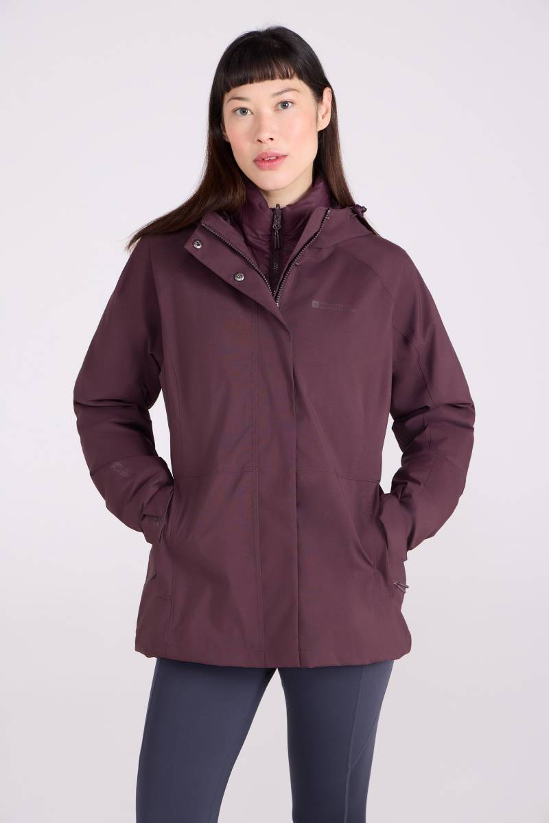 Alaskan Damen 3-in-1Kurzjacke - Burgunderrot von Mountain Warehouse