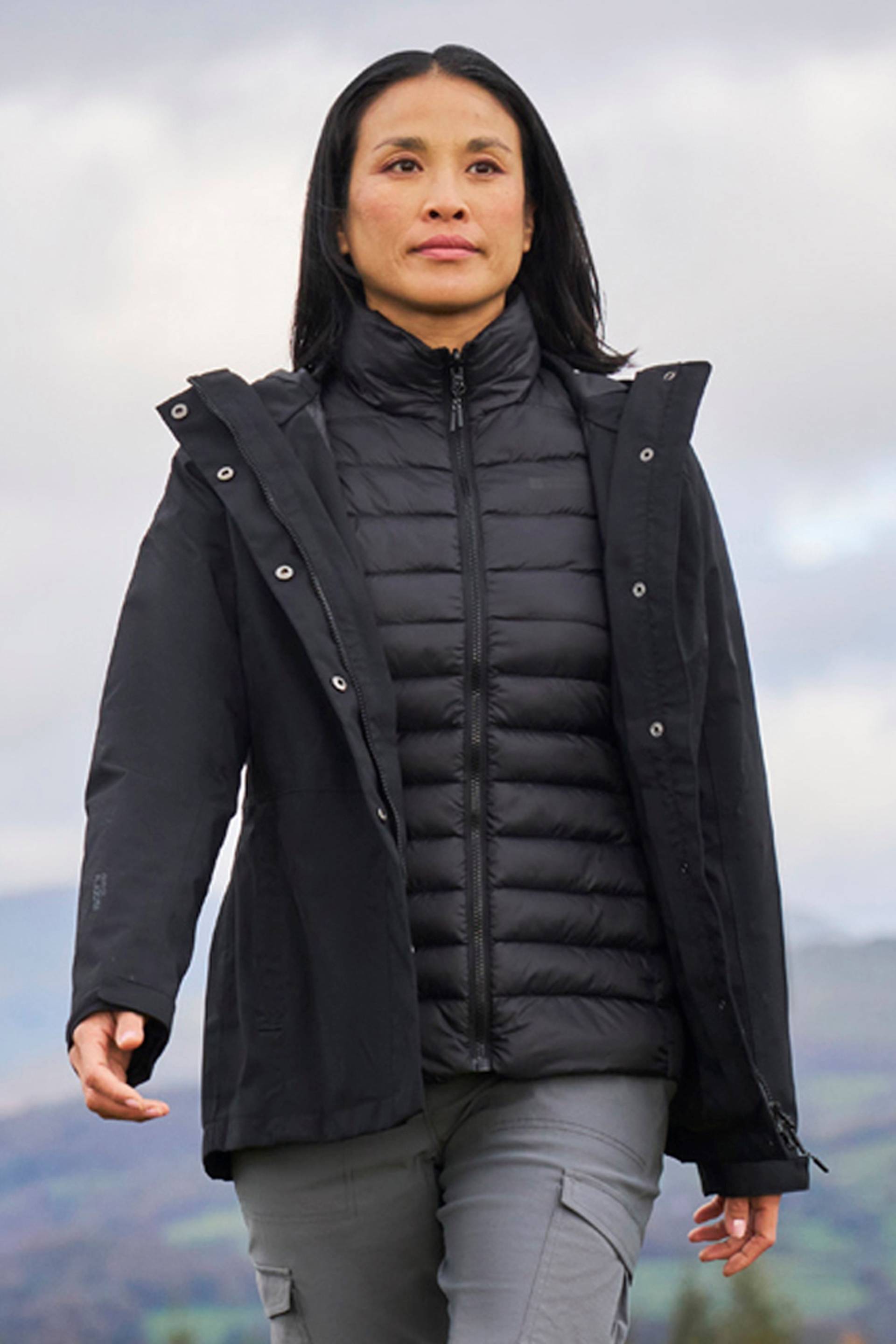 Alaskan Damen 3-in-1Kurzjacke - Schwarz von Mountain Warehouse