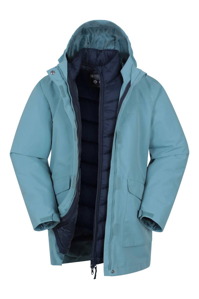 Alaskan Kids wasserdichte 3-in-1-Jacke - Aquamarin von Mountain Warehouse