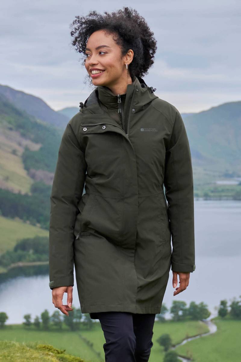 Alaskan Lange Damen 3-in-1 Jacke - Khaki Alaskan Lange Damen 3-in-1 Jacke - Khaki von Mountain Warehouse