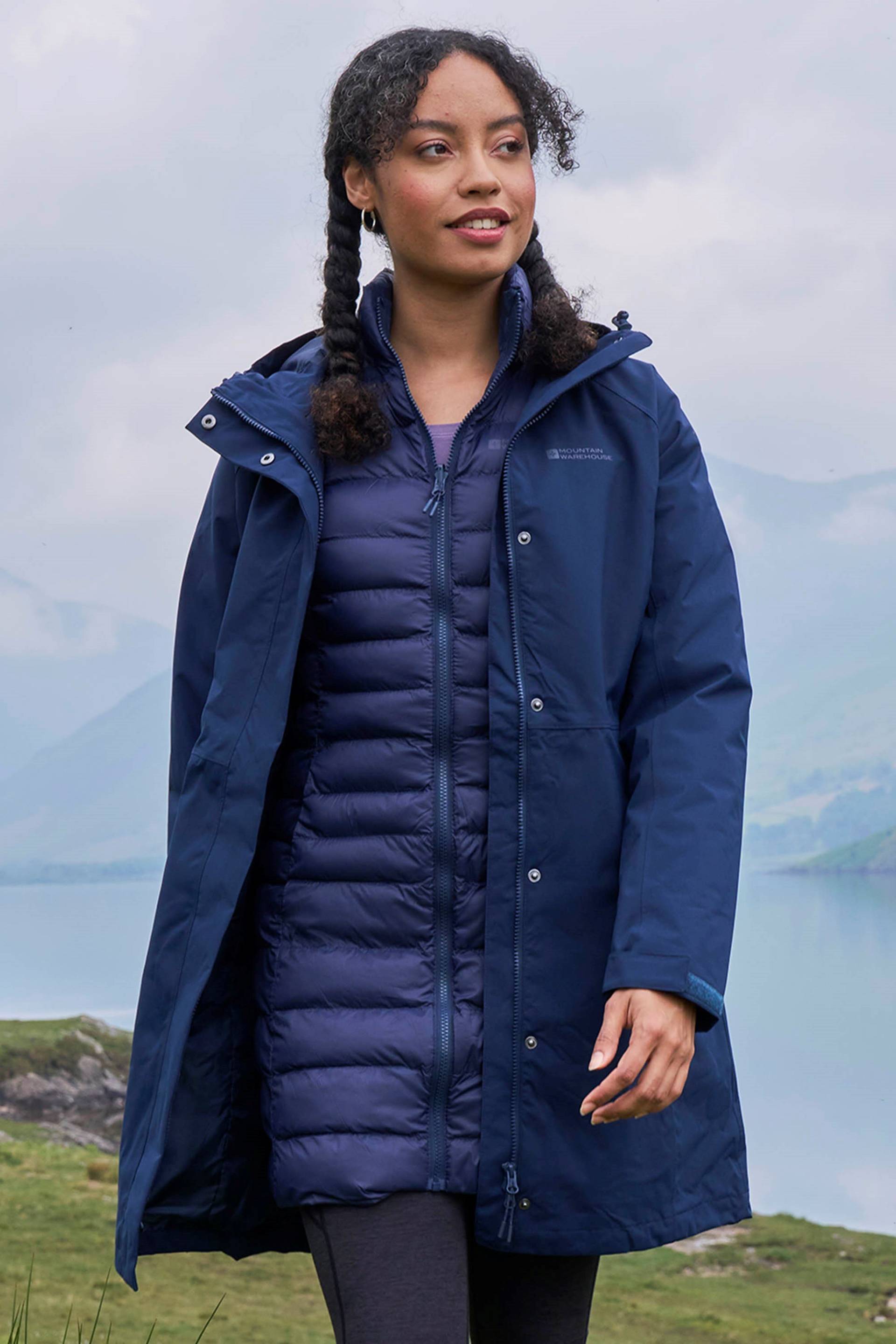 Alaskan Lange Damen 3-in-1 Jacke - Marineblau von Mountain Warehouse