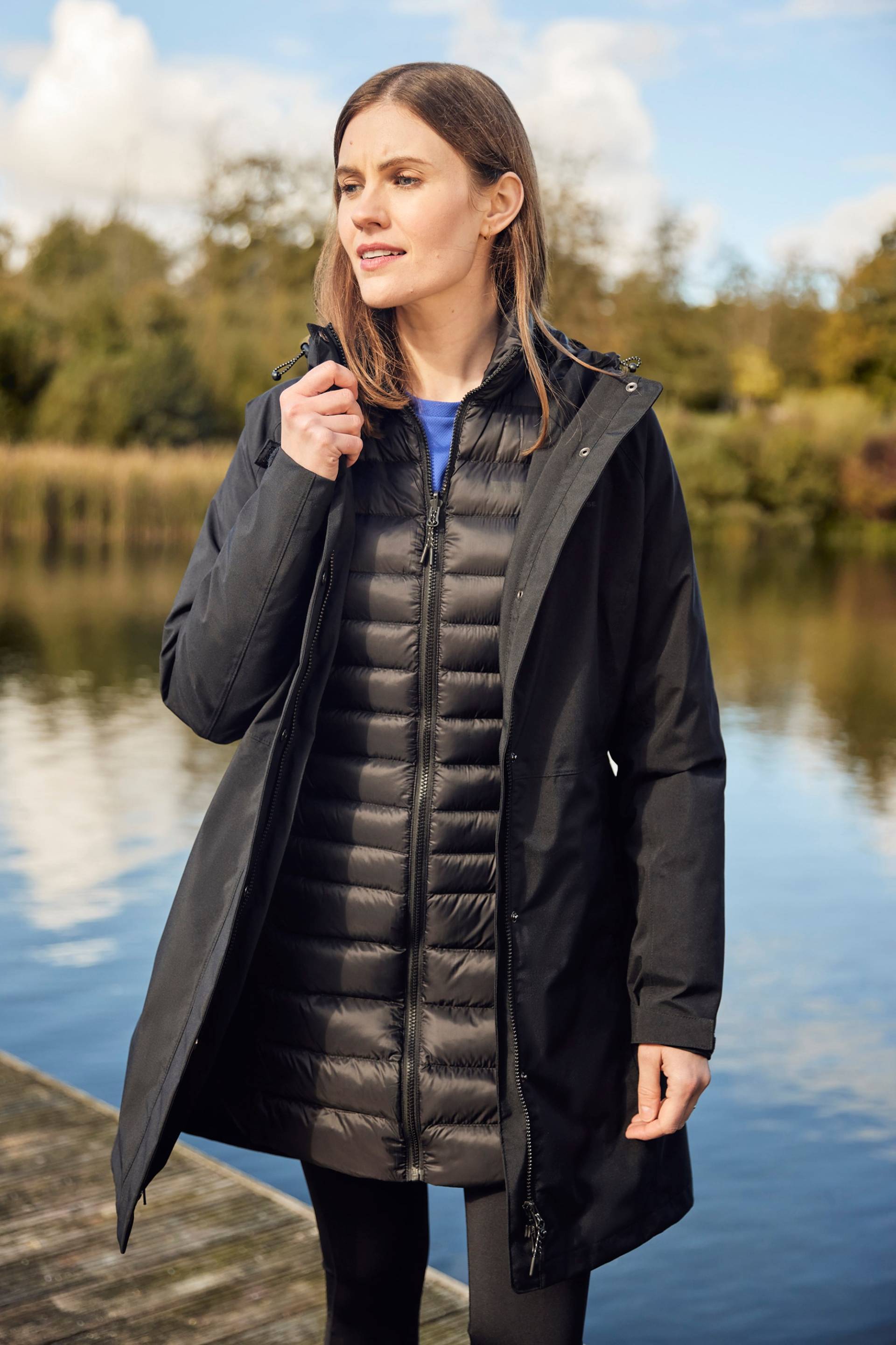 Alaskan Lange Damen 3-in-1 Jacke - Schwarz von Mountain Warehouse