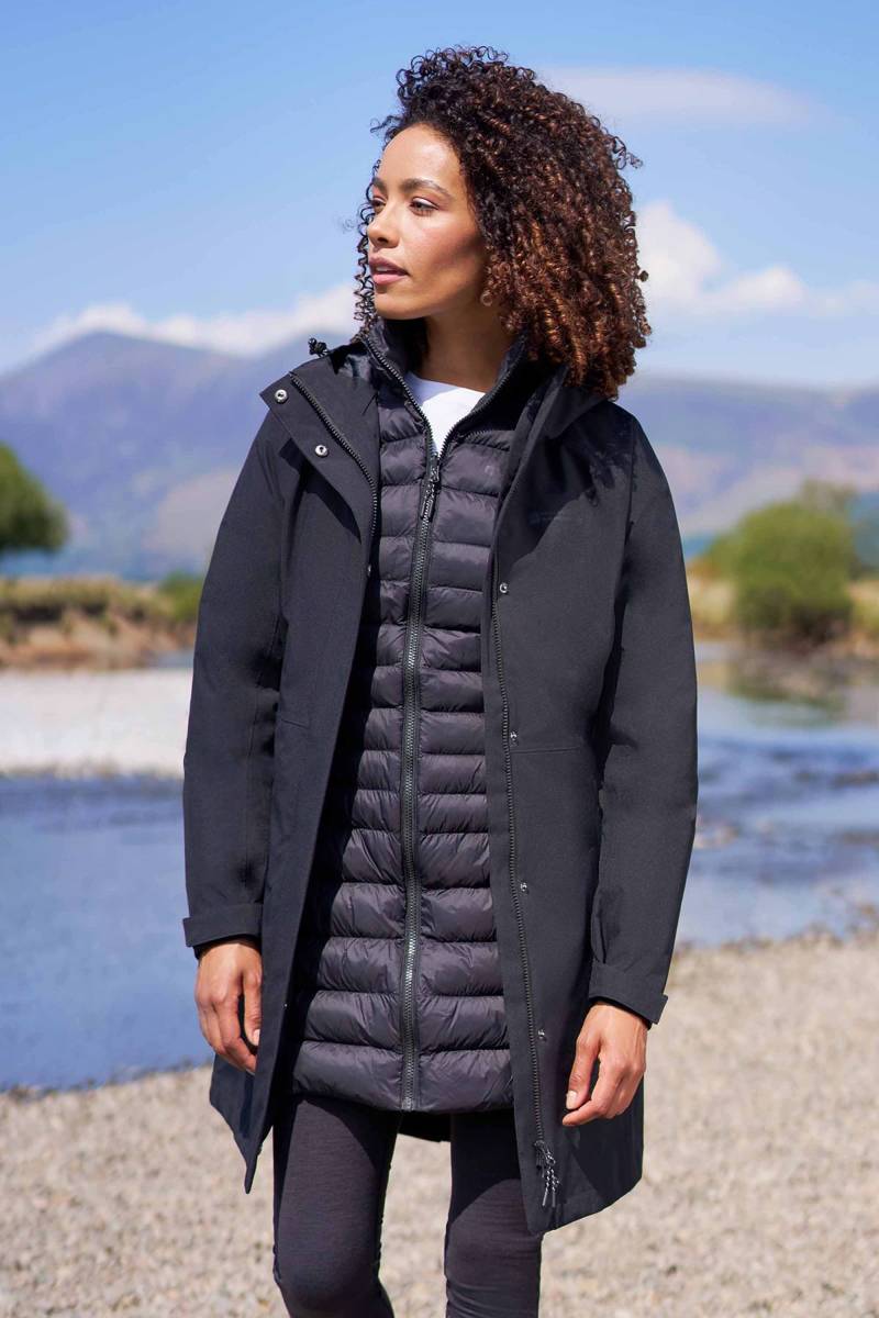 Alaskan Lange Damen 3-in-1 Jacke - Schwarz von Mountain Warehouse