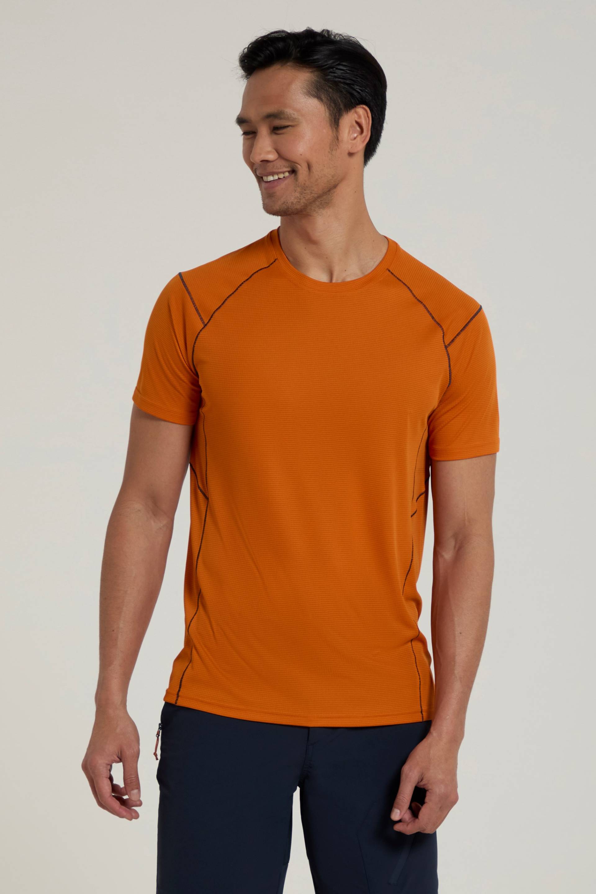 Approach Leichtes Herren Hiking T-Shirt - Orange von Mountain Warehouse