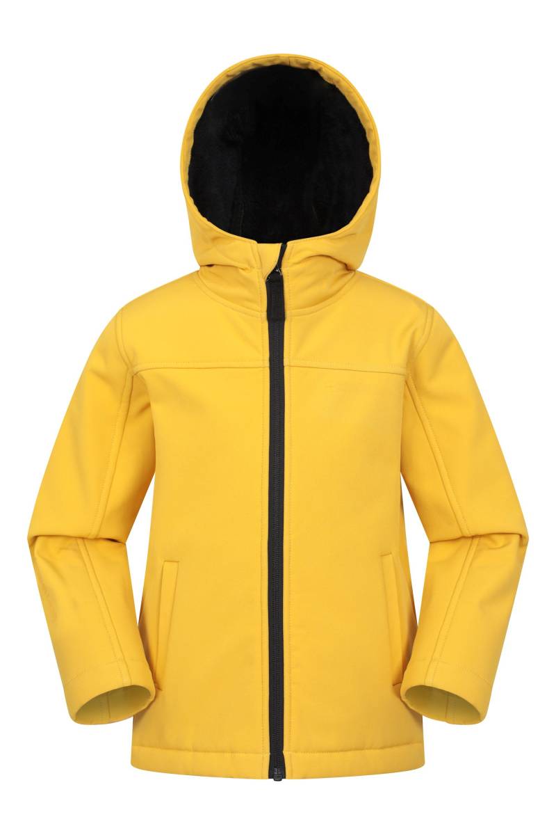 Arctic Softshelljacke mit Borgfutter für Kinder - Gelb von Mountain Warehouse