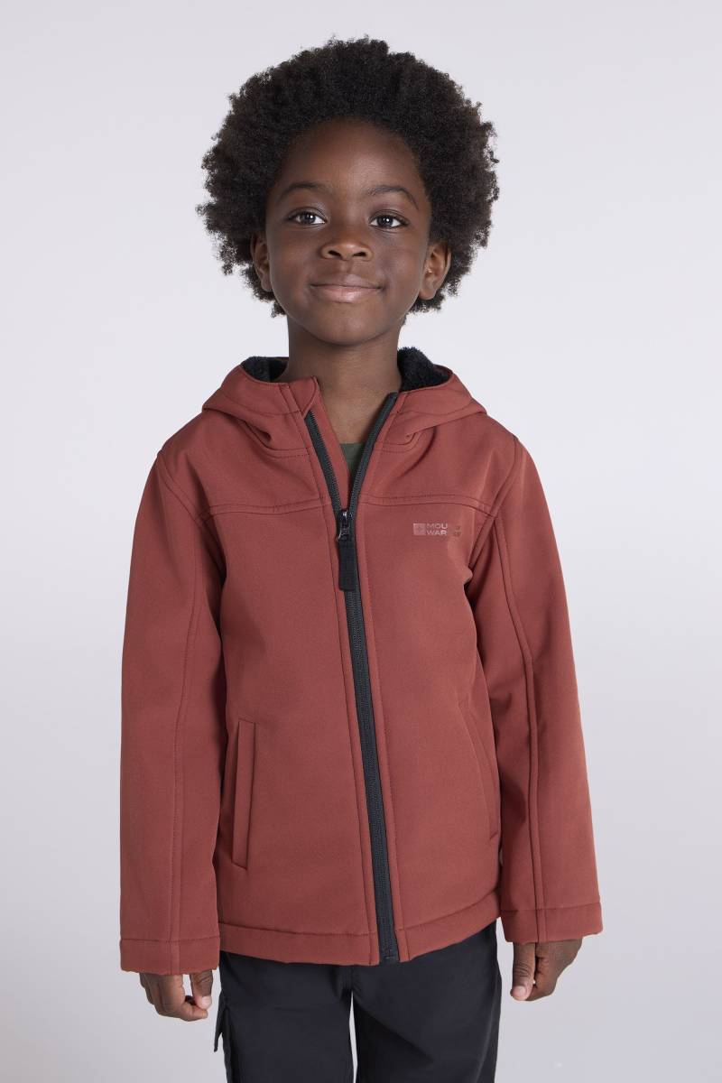 Arctic Softshelljacke mit Borgfutter für Kinder - Orange von Mountain Warehouse
