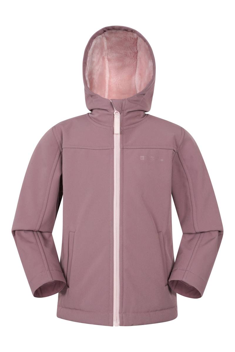 Arctic Softshelljacke mit Borgfutter für Kinder - Rosa von Mountain Warehouse