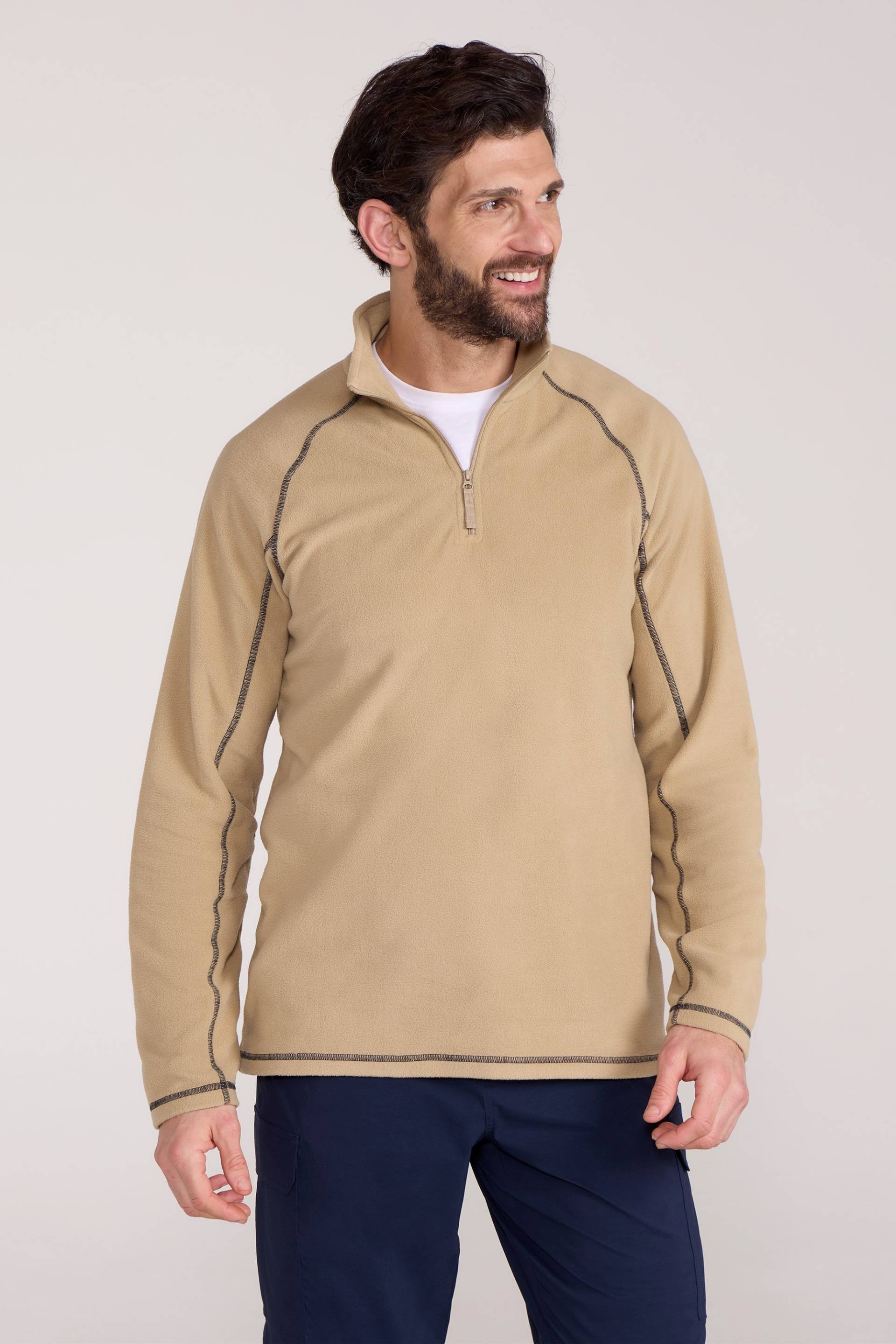 Ashbourne II Herren Fleece mit Reißverschluss - Beige von Mountain Warehouse