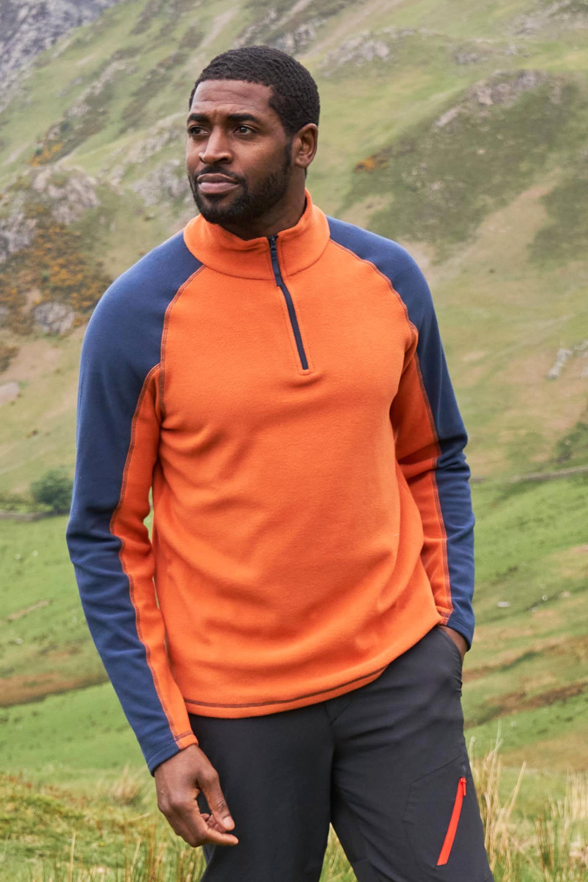 Ashbourne II Herren Fleece mit Reißverschluss - Orange von Mountain Warehouse