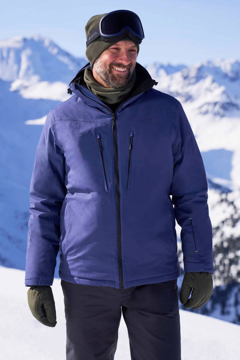 Astro Herren wasserdichte Skijacke - Blau von Mountain Warehouse
