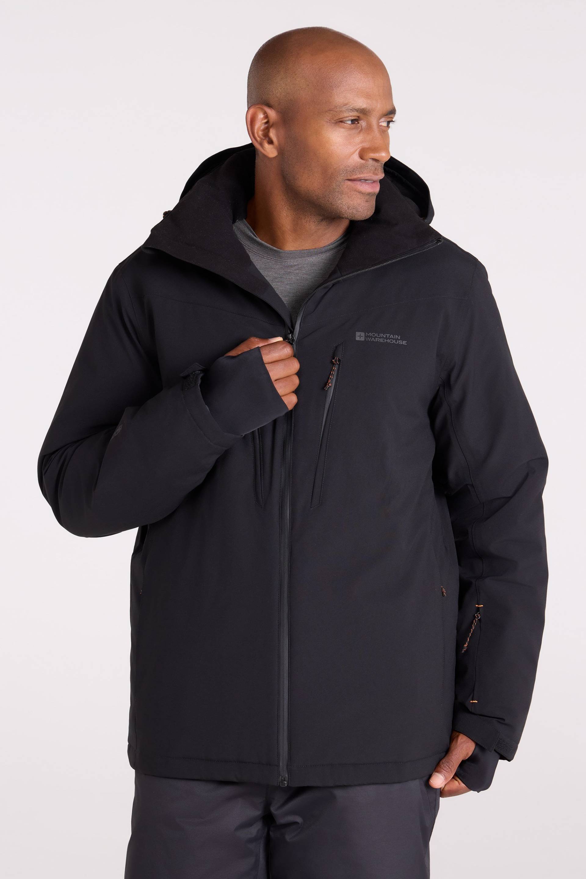 Astro Wasserdichte Herren Skijacke - Schwarz von Mountain Warehouse