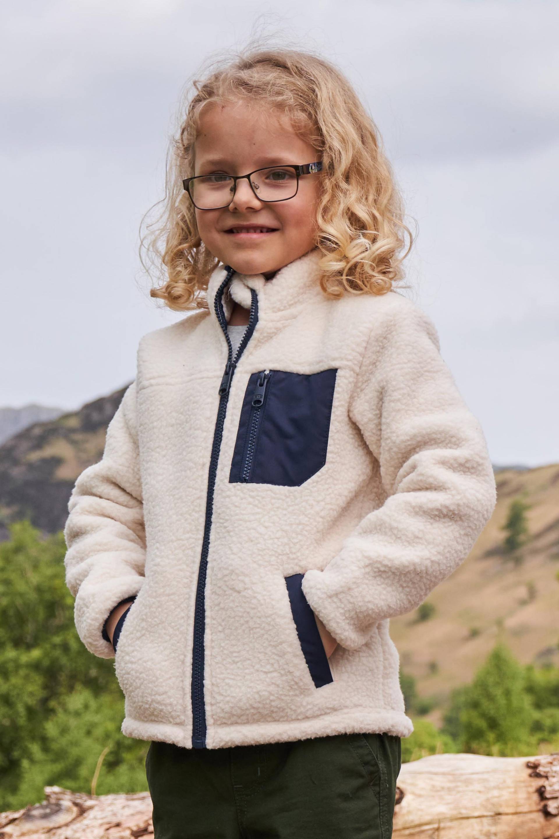 Atlas Borg Kinder-Fleece-Jacke - Beige von Mountain Warehouse