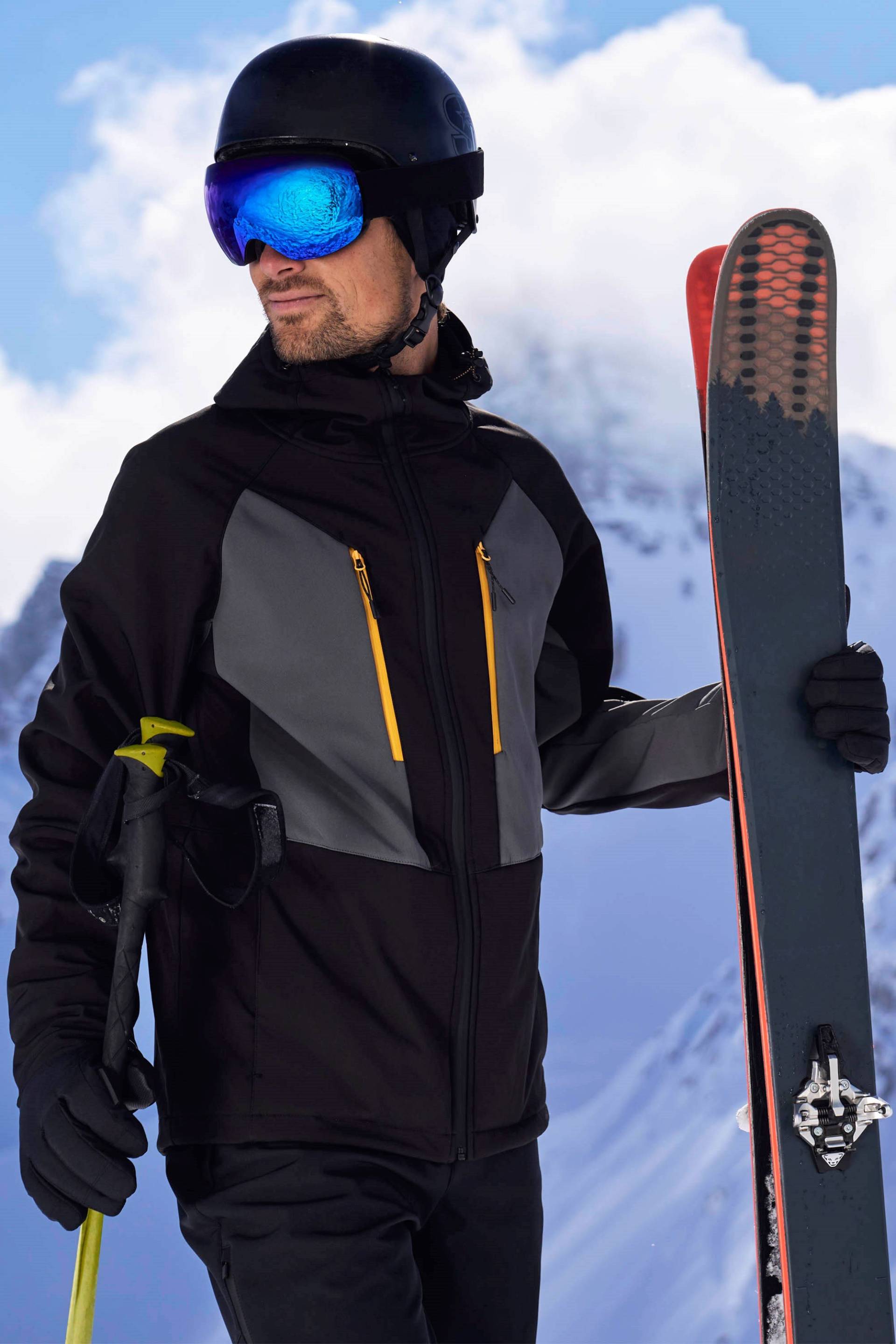 Axis Extreme Softshellskijacke für Herren - Schwarz von Mountain Warehouse