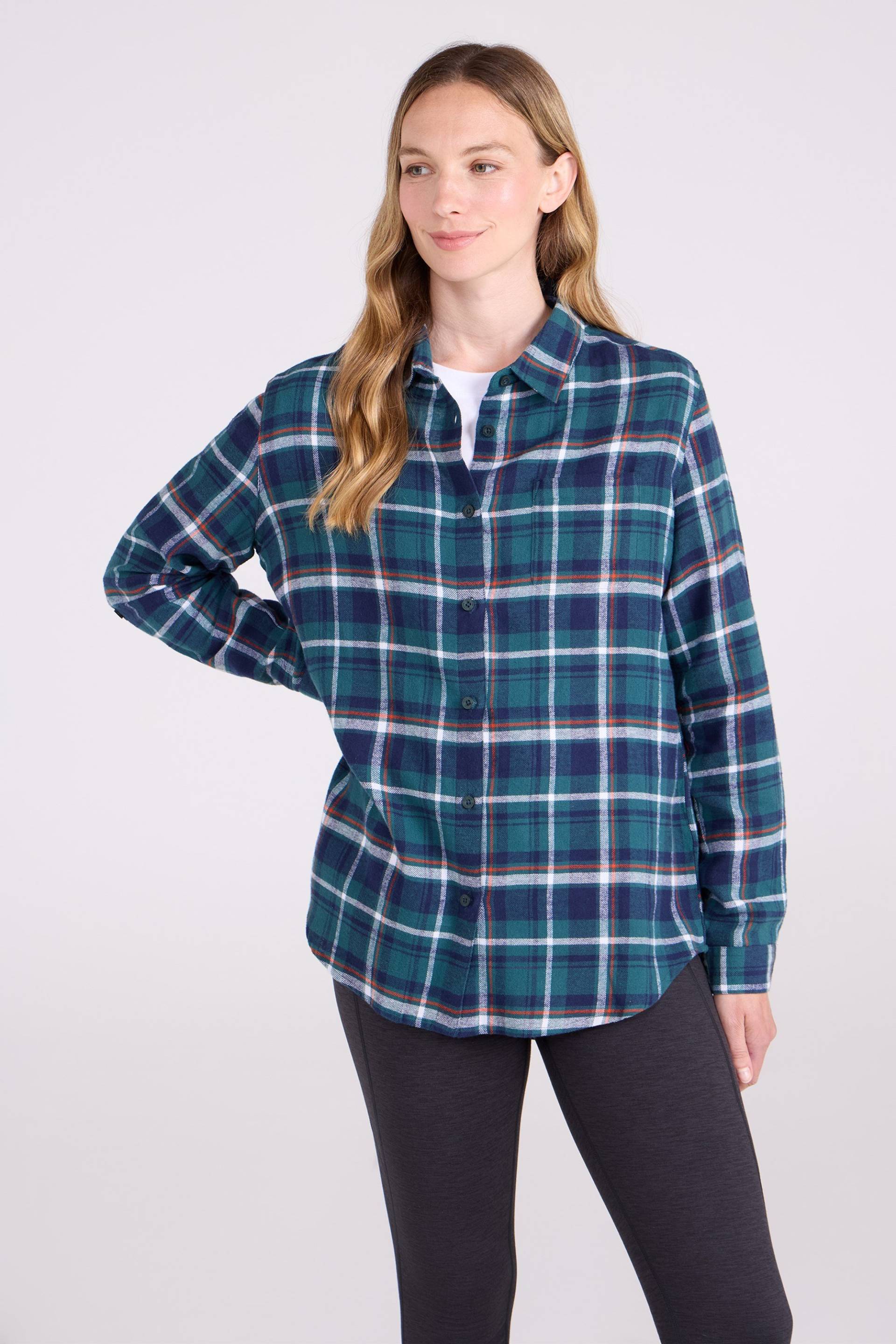 Balsam Damen Aufgerautes Flanellhemd - Aquamarin von Mountain Warehouse