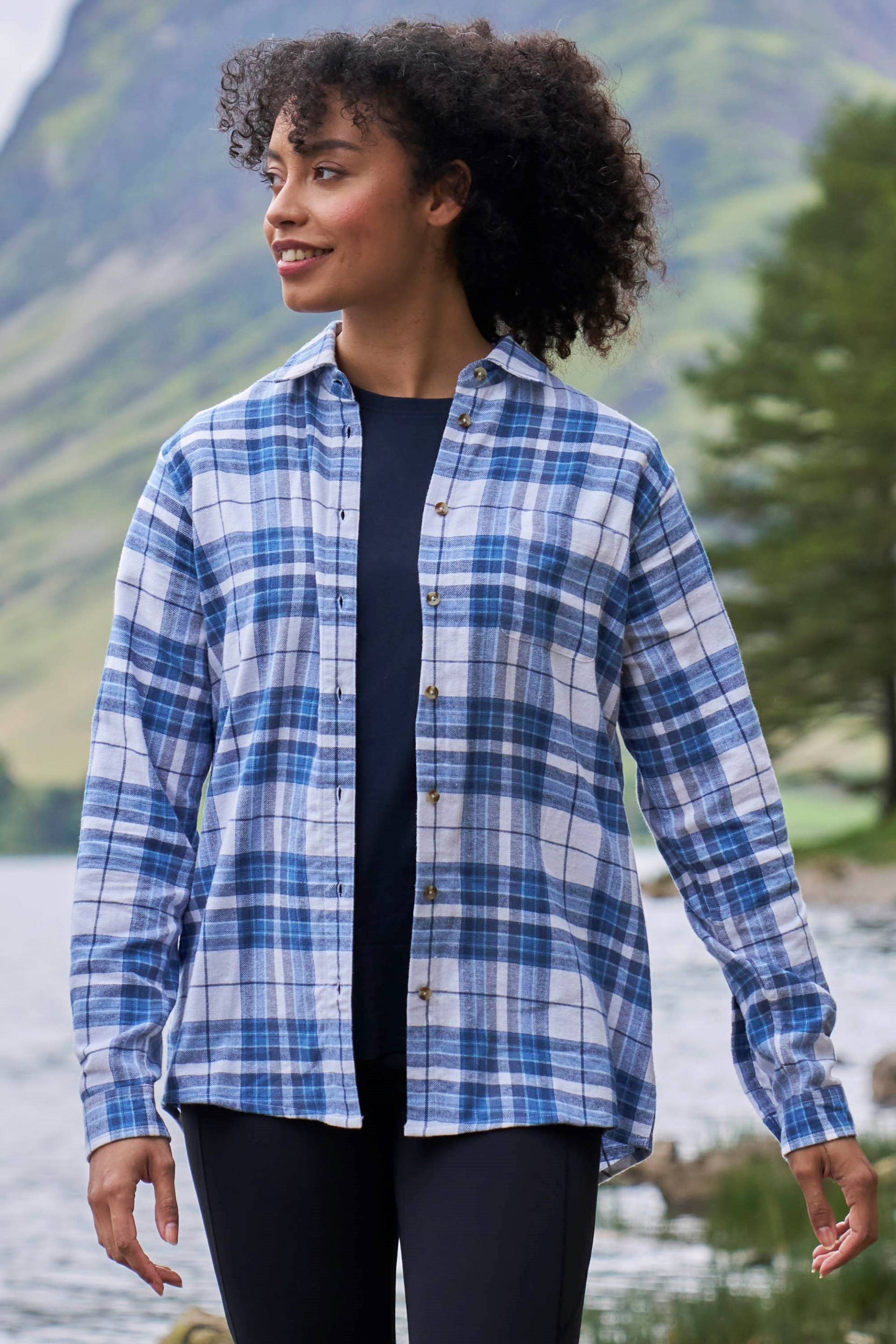 Balsam Damen Aufgerautes Flanellhemd - Blau von Mountain Warehouse