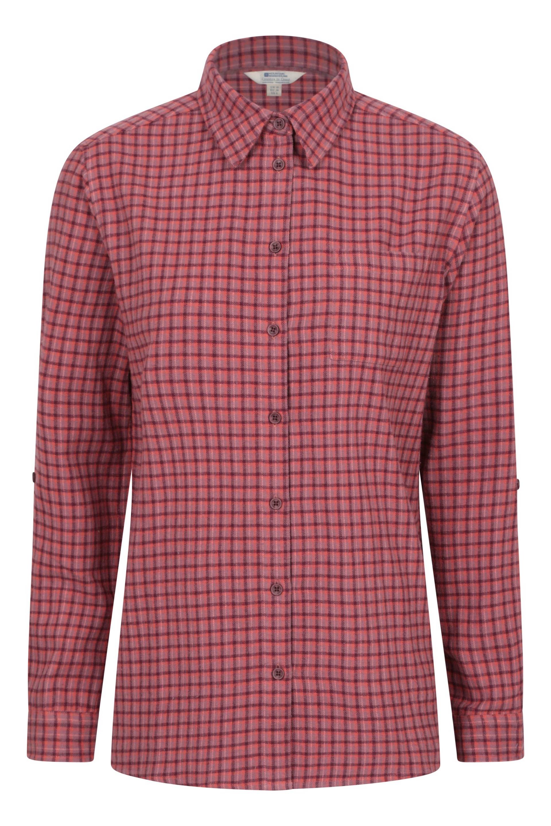 Balsam Langes Damen-Flanellhemd - Orange von Mountain Warehouse