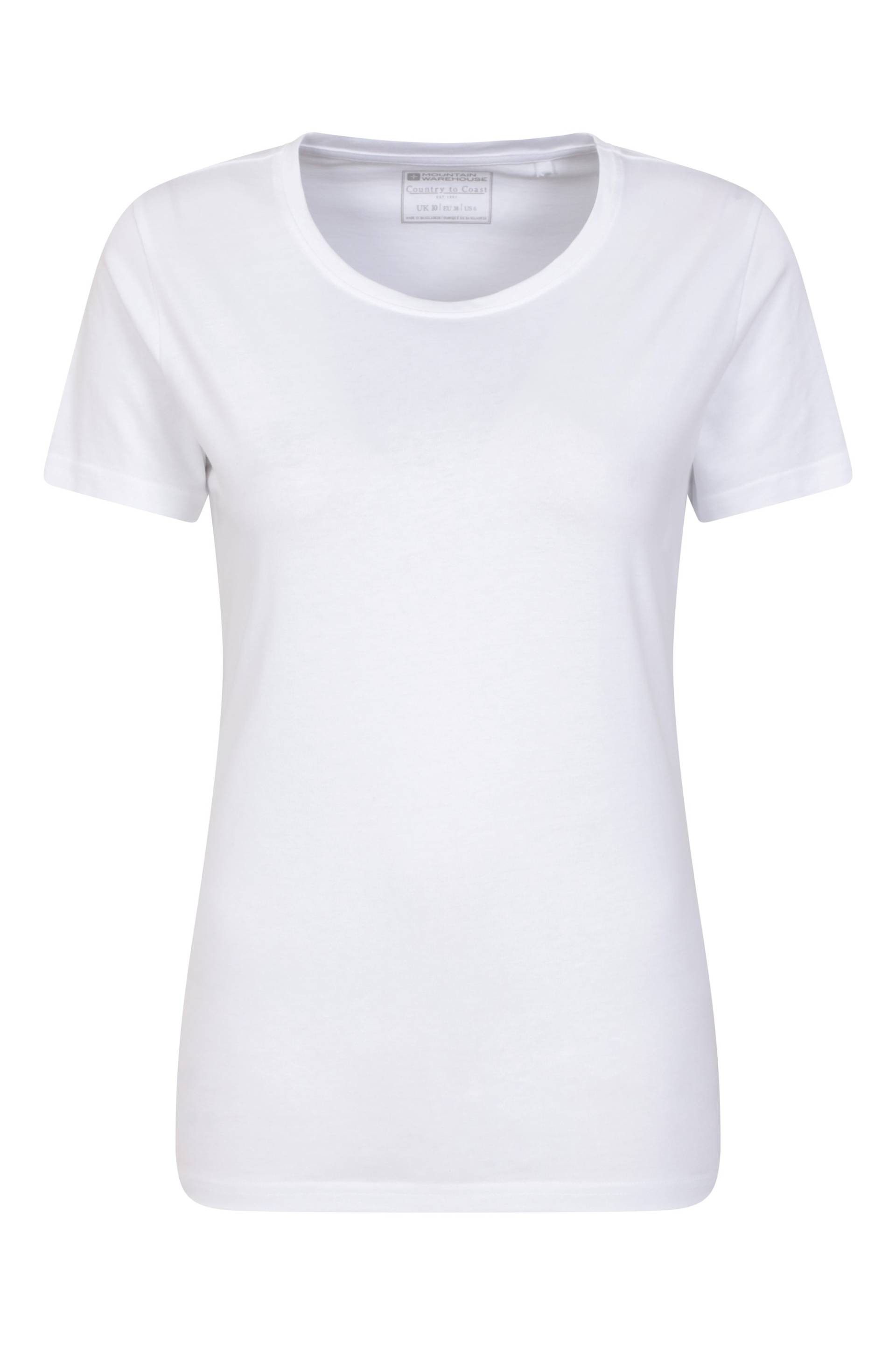 Basic Damen Rundhals T-Shirt - Weiss von Mountain Warehouse