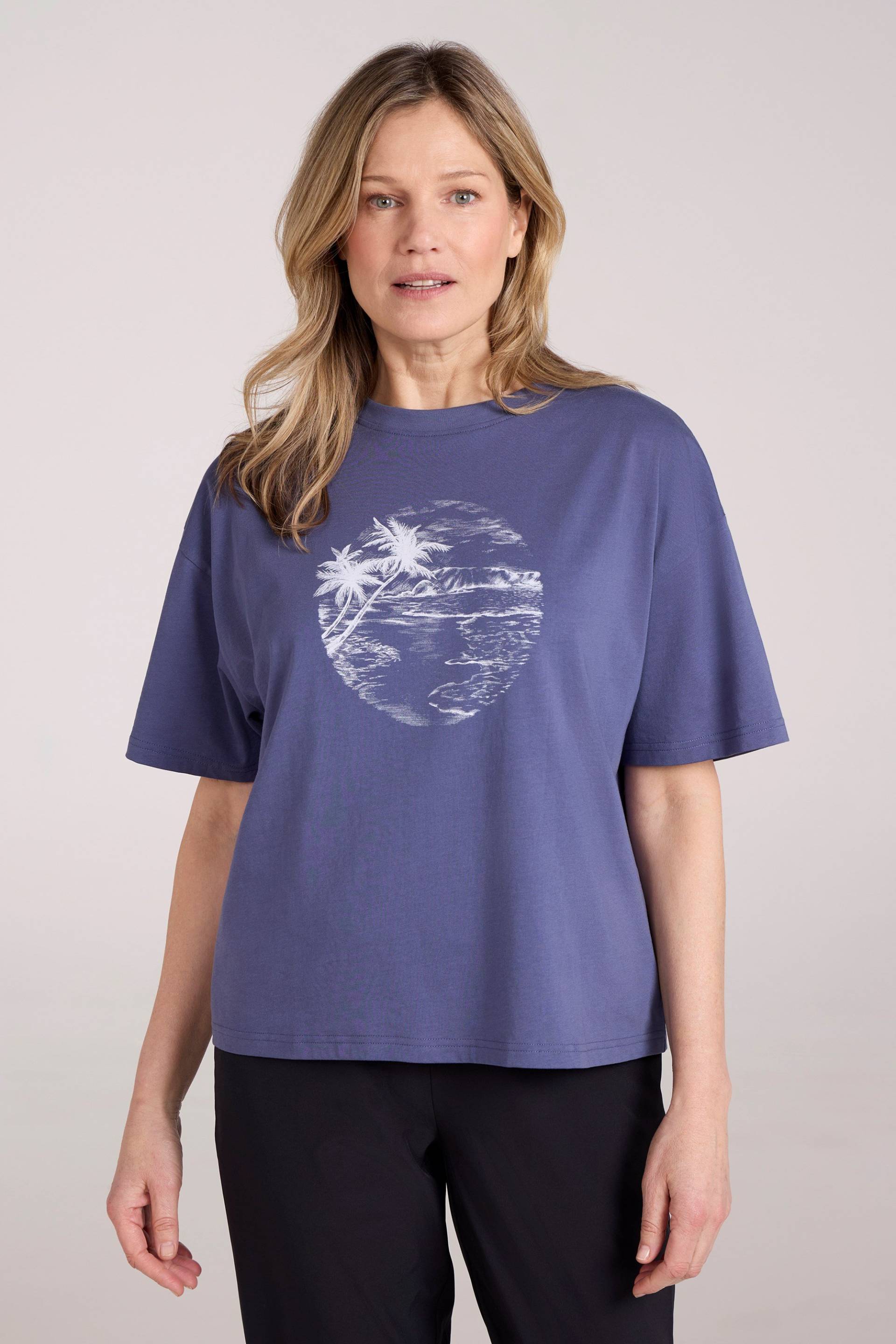 Beach T-Shirt für Damen Kastige Passform - Blau von Mountain Warehouse