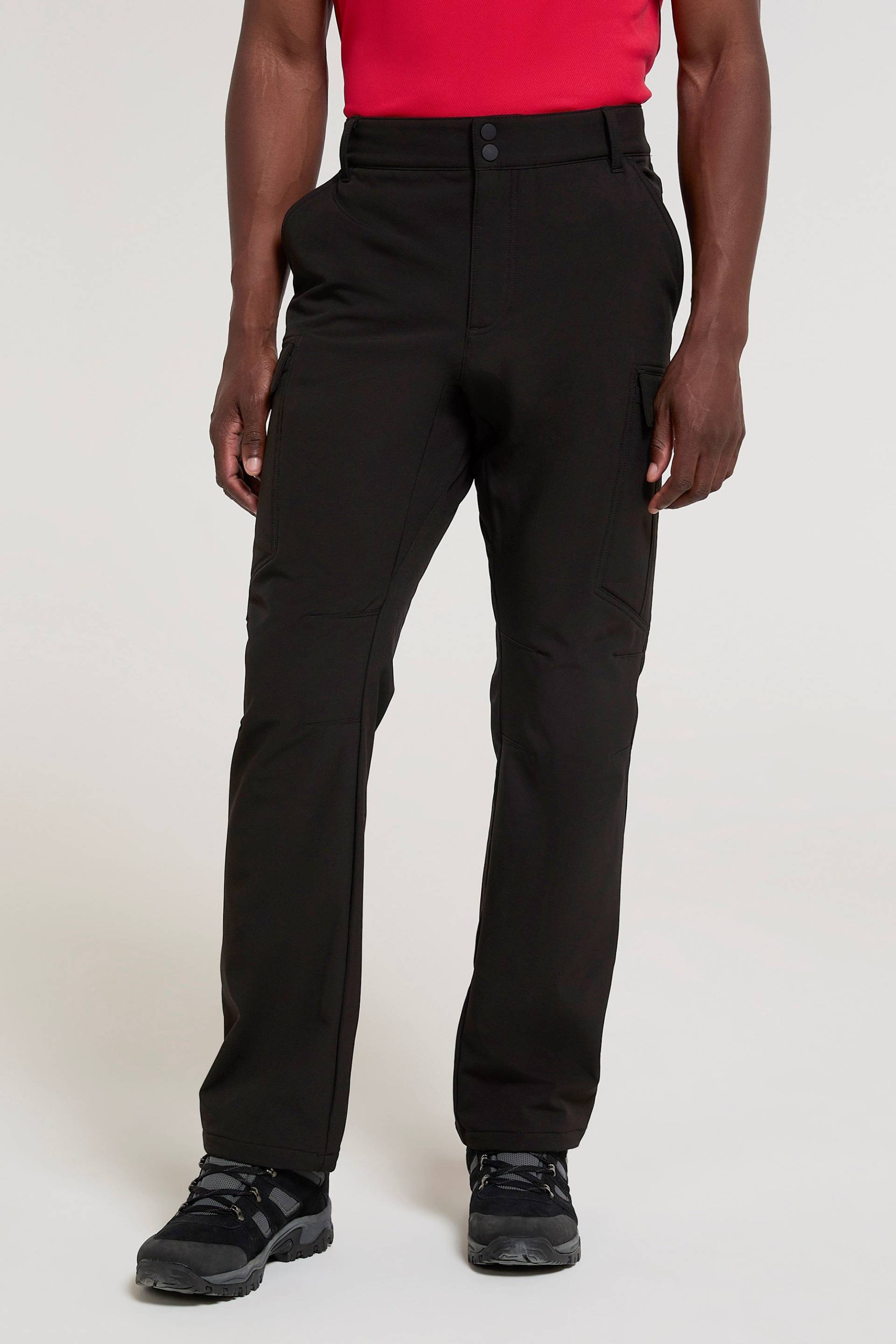 Beacon Softshellhose mit Fleecefutter für Herren - Schwarz von Mountain Warehouse