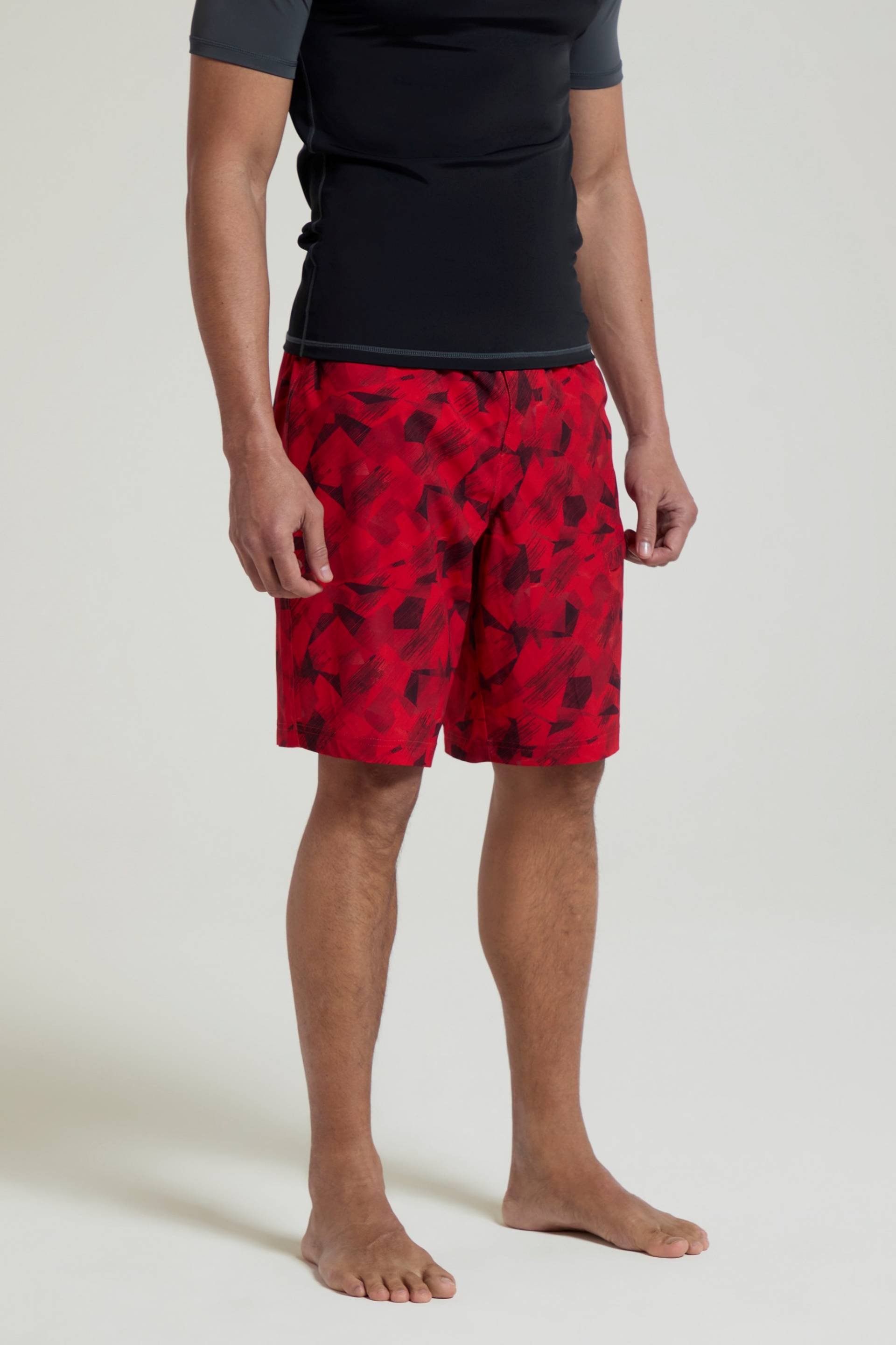 Bedruckte Badeshorts Herren - Rot von Mountain Warehouse