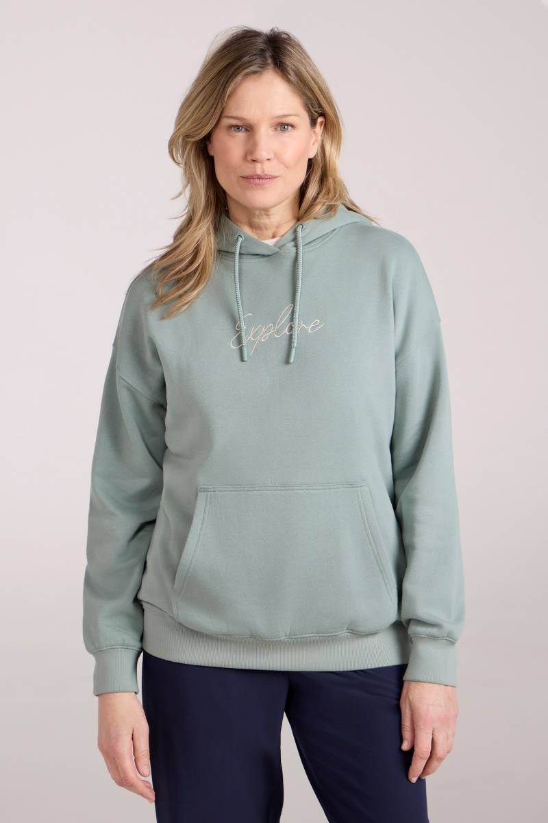 Bedruckter Explore Damen-Hoodie mit lockerer Passform - Khaki von Mountain Warehouse