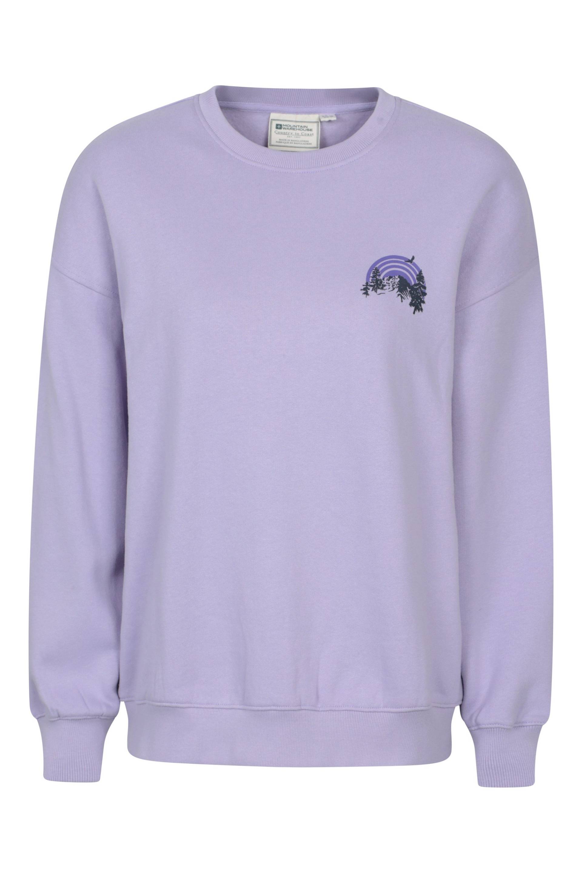 Bedrucktes Damen Sweatshirt - Hell-Lila von Mountain Warehouse