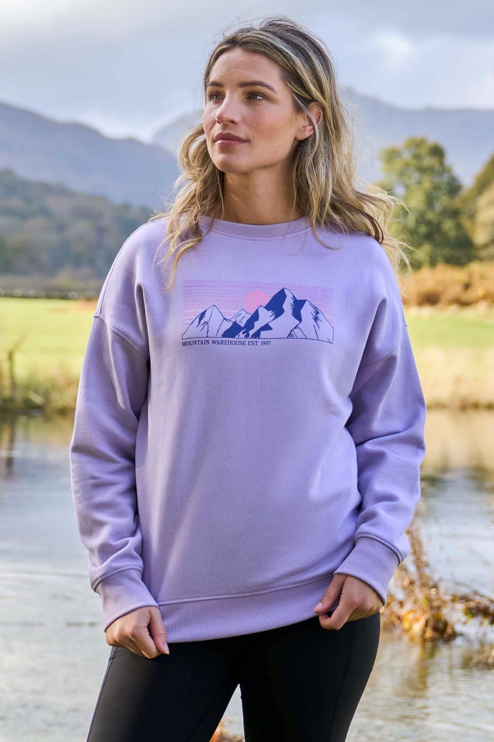 Bedrucktes Damen Sweatshirt - Lila von Mountain Warehouse